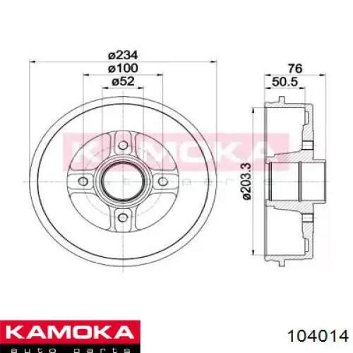 Задний барабан Kamoka 104014