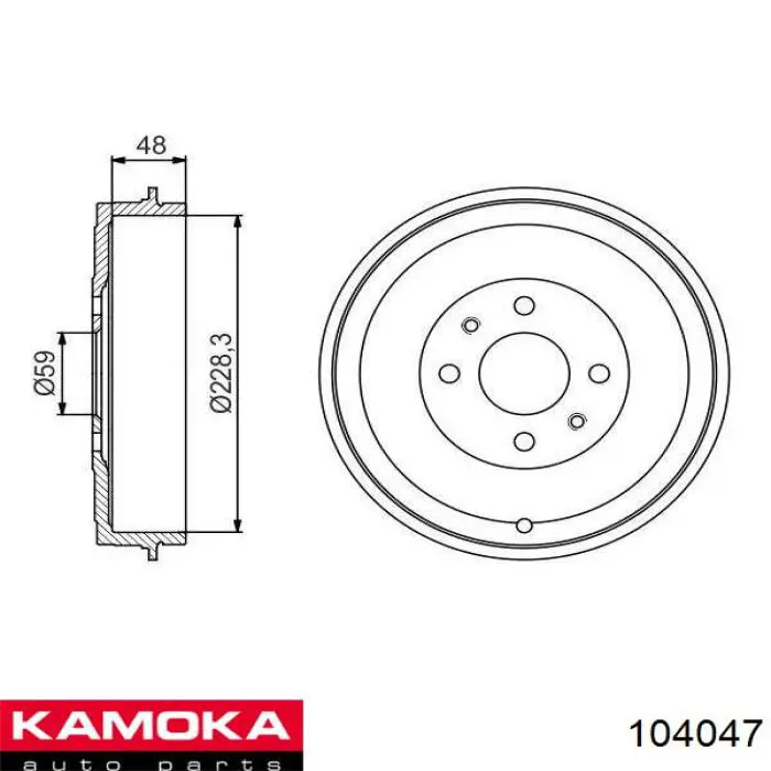 Купить 104047 Kamoka Тормозной барабан