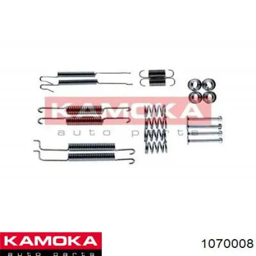 Kit de montaje, zapatas de freno traseras 1070008 Kamoka