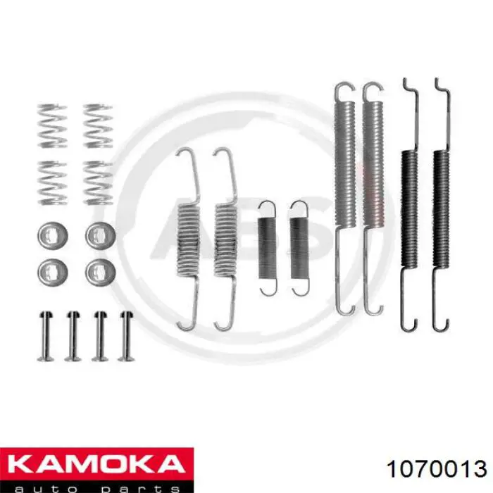 Установочный комплект задних барабанных колодок Kamoka 1070013 цена, от 7.00 USD