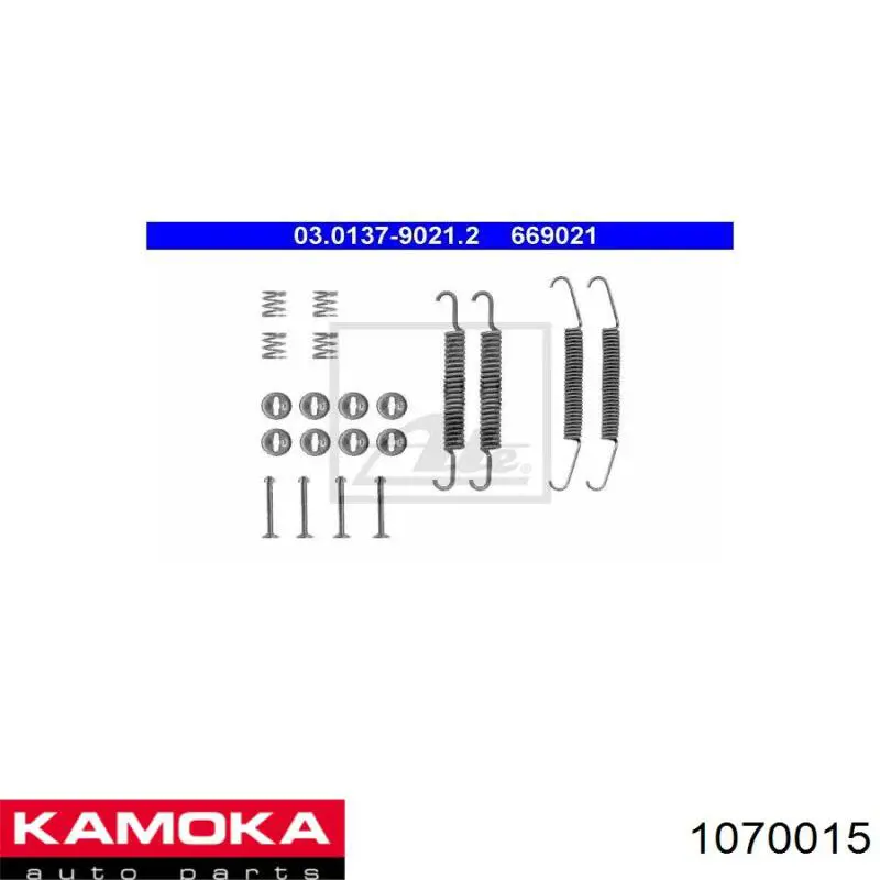 Монтажный комплект задних барабанных колодок Kamoka 1070015