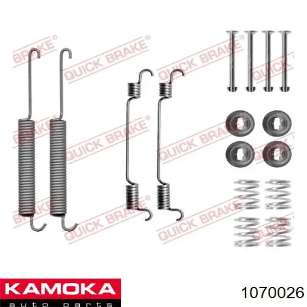 Установочный комплект задних барабанных колодок Kamoka 1070026 цена, от 3.76 USD