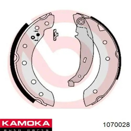 Монтажный комплект задних барабанных колодок 1070028 Kamoka