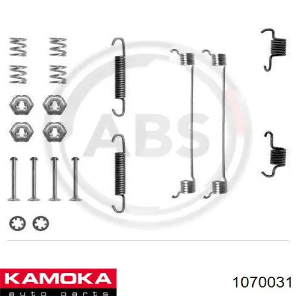 Установочный комплект задних барабанных колодок Kamoka 1070031 цена, от 5.90 USD