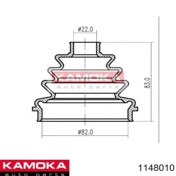 Пыльник ШРУСа наружный 1148010 Kamoka