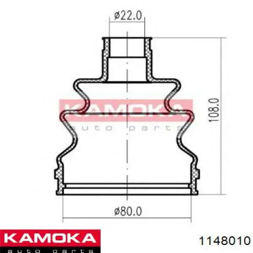 1148010 Kamoka Пыльник шарнира привода