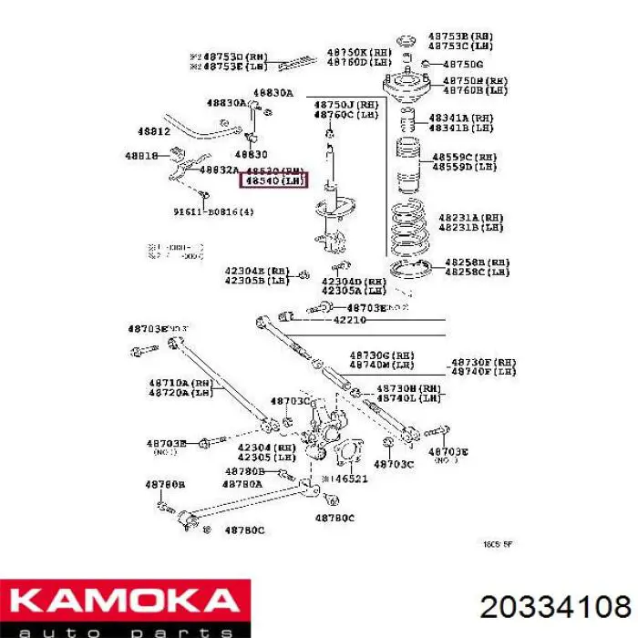 Стойка задняя, левая Kamoka 20334108 цена, от 58.03 USD
