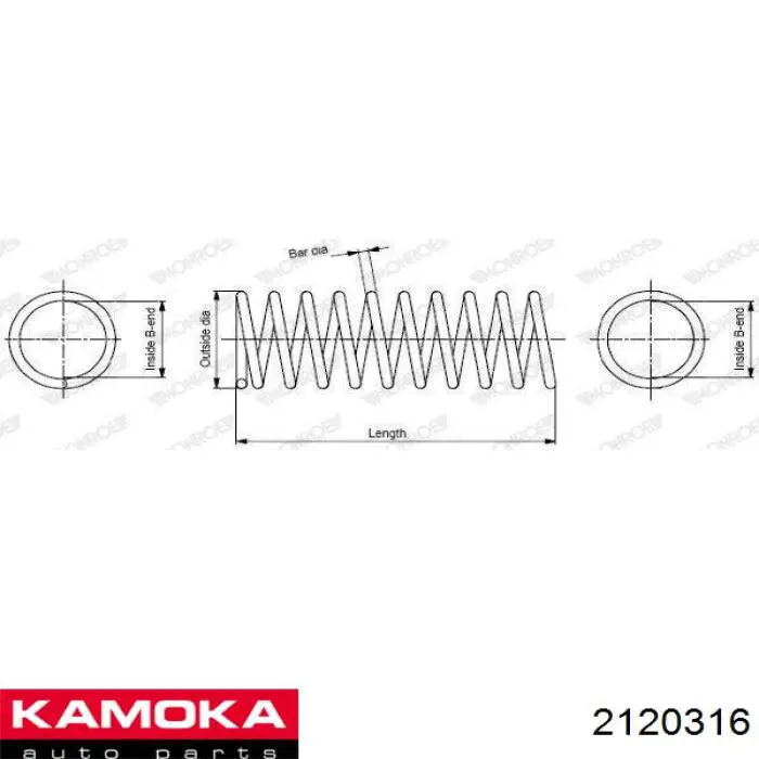 Задняя пружина 2120316 Kamoka