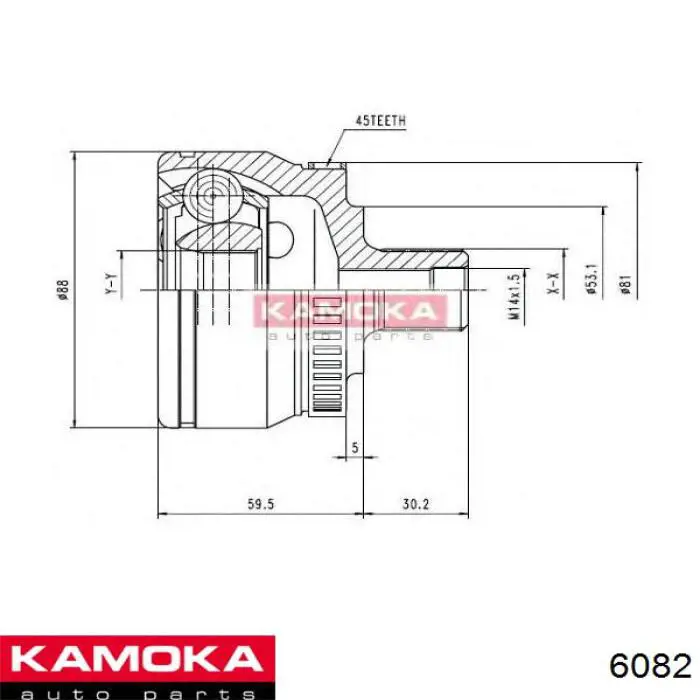 ШРУС наружный Kamoka 6082