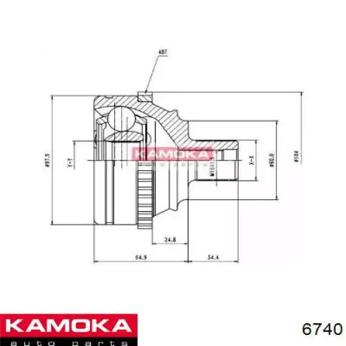 Граната колесная Kamoka 6740 цена, от 30.94 USD