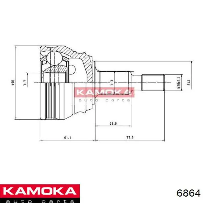 Граната колесная Kamoka 6864 цена, от 22.60 USD