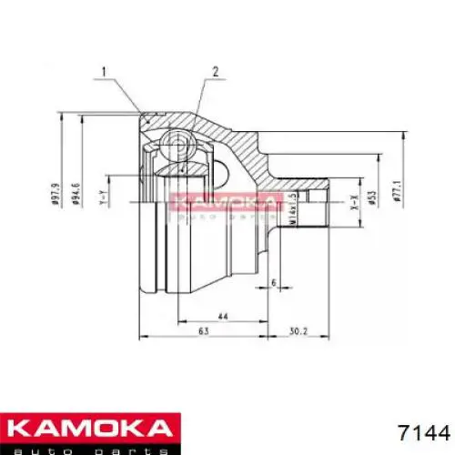 ШРУС наружный передний 7144 Kamoka