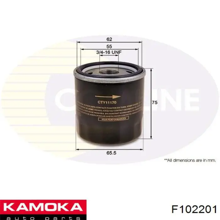 Купить F102201 Kamoka Фильтр центробежный очистки масла