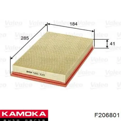 F206801 Kamoka воздушный фильтр