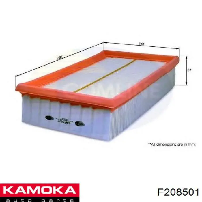 Купить F208501 Kamoka Автомобильный фильтр воздуха