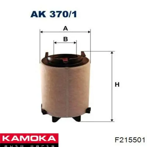 F215501 Kamoka Воздушный фильтр двигателя