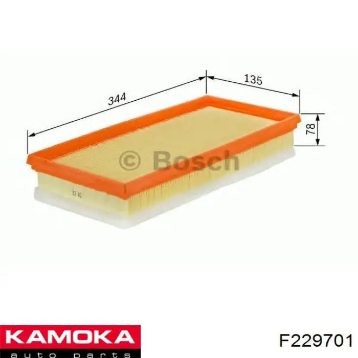 F229701 Kamoka Воздушный фильтр двигателя