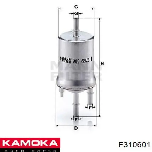 Фильтр тонкой очистки топлива Kamoka F310601 цена, от 17.58 USD