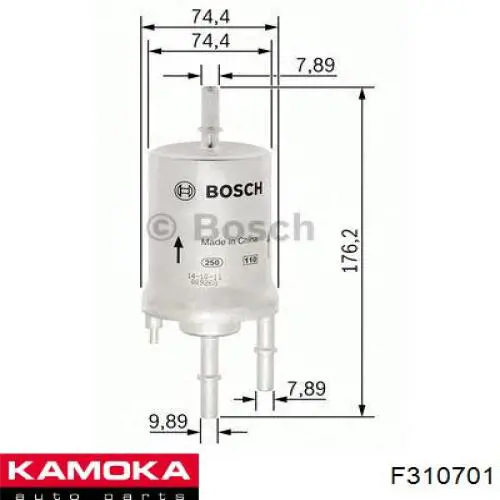 Купить F310701 Kamoka Фильтр-отстойник топлива грубой очистки