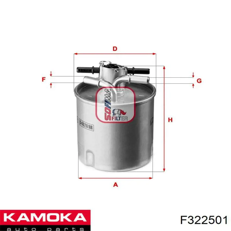 Топливный фильтр F322501 Kamoka