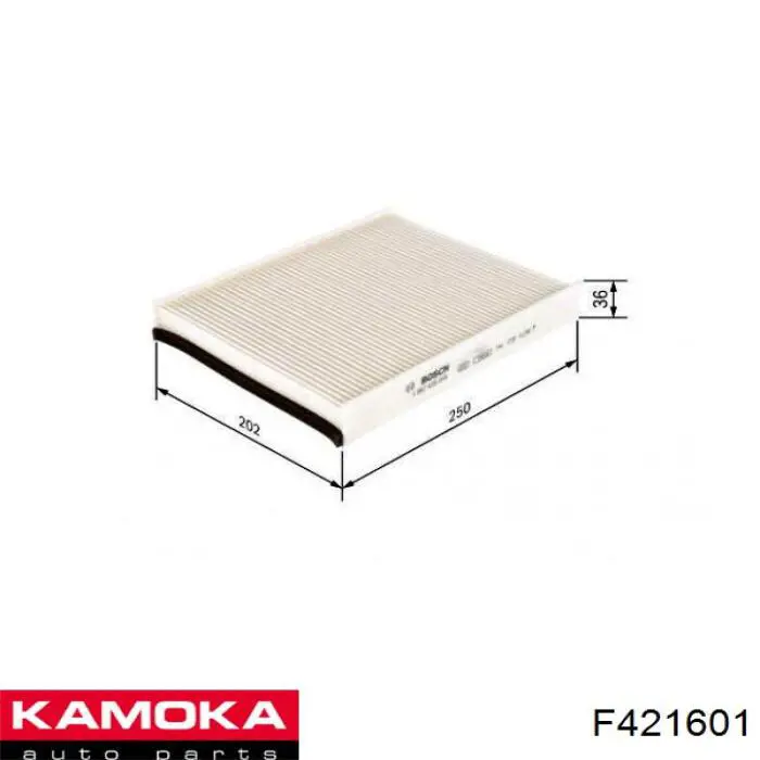 Фильтр салона F421601 Kamoka