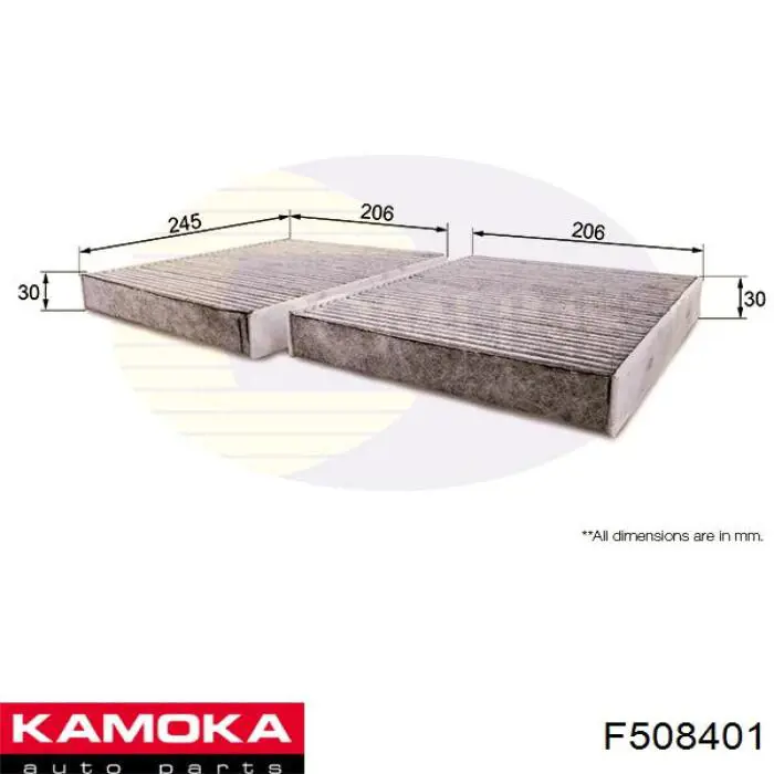 F508401 Kamoka Внутрисалонный фильтр