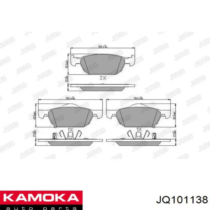 Колодки Kamoka JQ101138 цена, от 26.89 USD