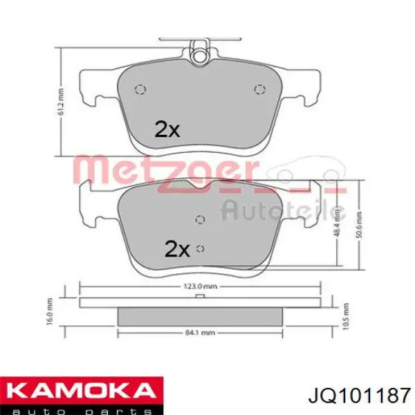 Колодки дисковые  Kamoka JQ101187 цена, от 24.23 USD
