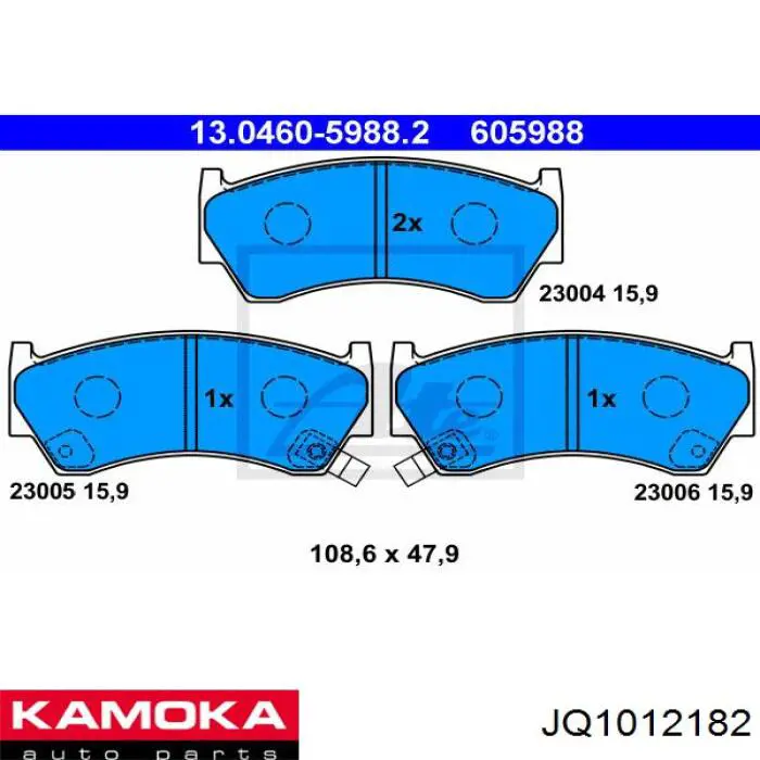 Колодки Kamoka JQ1012182 цена, от 19.28 USD