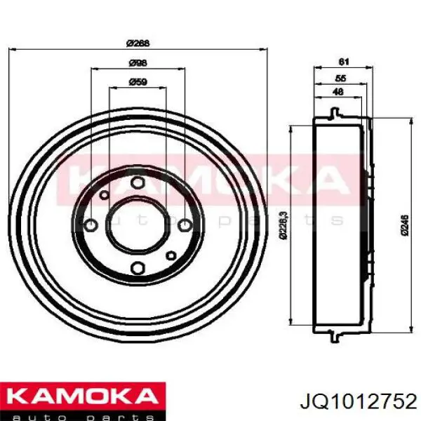 Купить JQ1012752 Kamoka Колодки тормозные