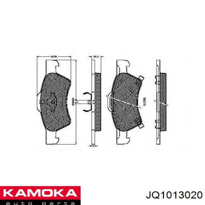 Колодки Kamoka JQ1013020 цена, от 26.34 USD