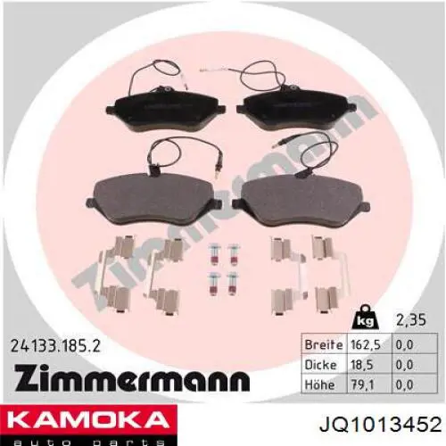Колодки Kamoka JQ1013452 цена, от 27.29 USD