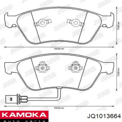 Колодки Kamoka JQ1013664 цена, от 35.33 USD