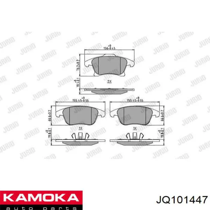 JQ101447 Kamoka Колодки передние