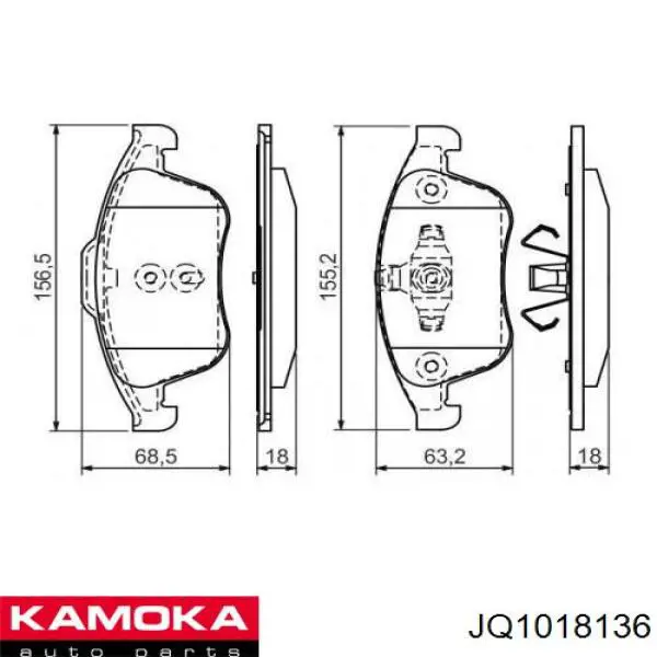 JQ1018136 Kamoka Колодки передние