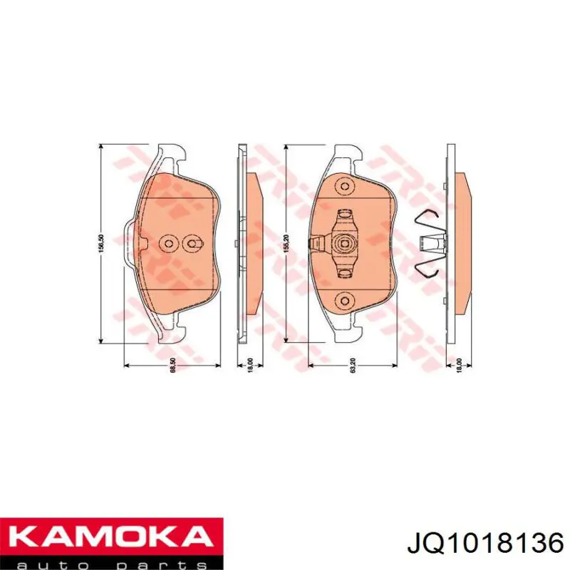 Тормозные колодки Kamoka JQ1018136