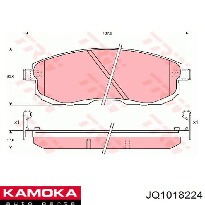 Купить JQ1018224 Kamoka Колодки тормозные