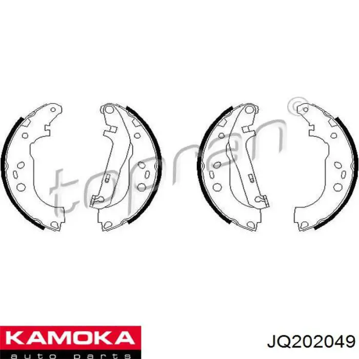 Купить JQ202049 Kamoka Задние барабанные тормозные колодки