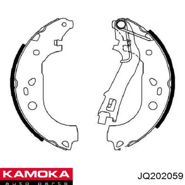 Задние барабанные колодки JQ202059 Kamoka