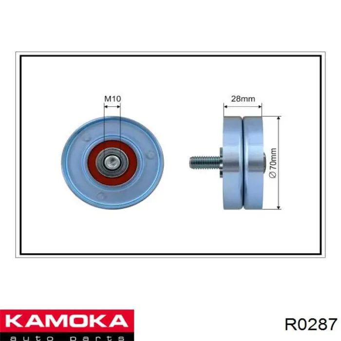 Ролик натяжителя приводного ремня Kamoka R0287