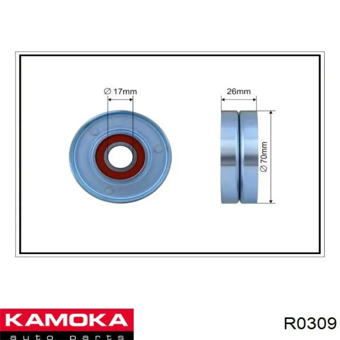 Натяжитель приводного ремня R0309 Kamoka