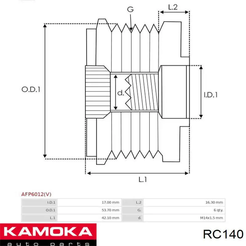 Инерционный шкив Kamoka RC140 цена, от 26.34 USD
