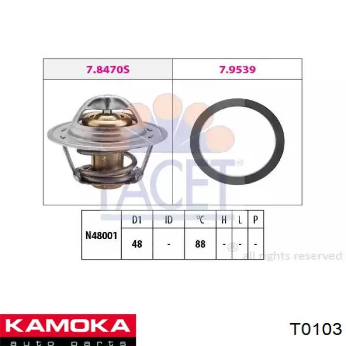 T0103 Kamoka Насос водяной