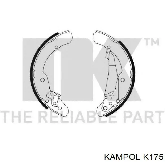 Купить K175 Kampol Задние барабанные тормозные колодки