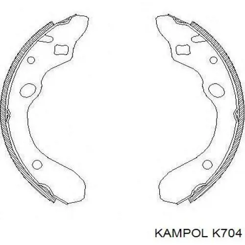 Задние барабанные колодки K704 Kampol