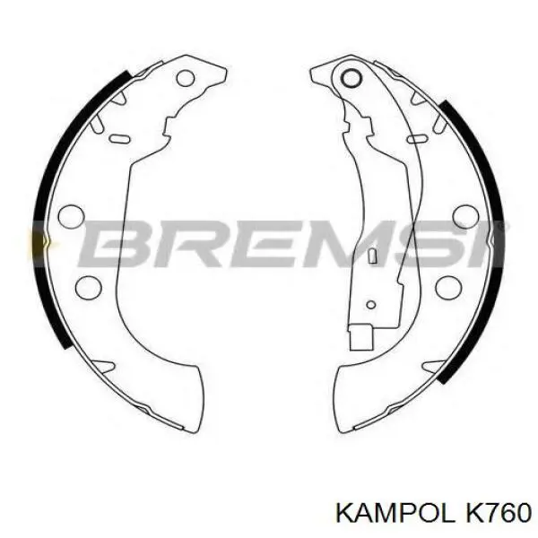 K-760 Kampol колодки тормозные задние барабанные