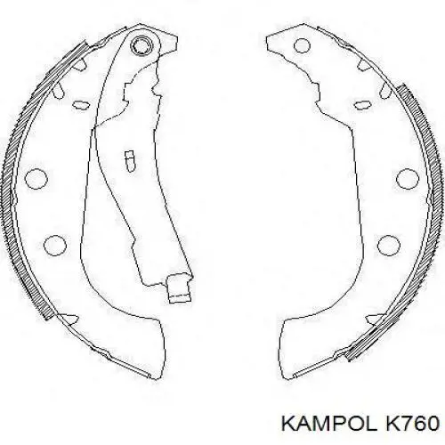 Колодки гальмові задні, барабанні K760 Kampol