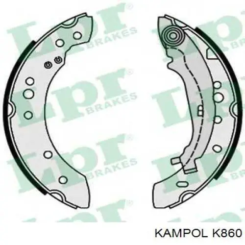 Задние барабанные колодки K860 Kampol