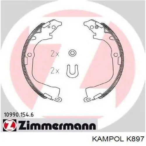 K897 Kampol Барабанные тормозные колодки