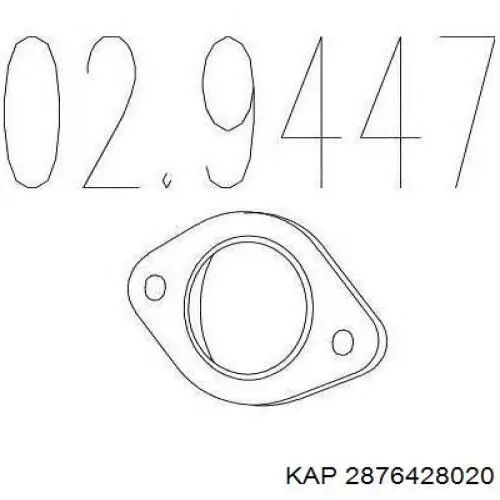 Прокладки выхлопной системы KAP 2876428020 цена, от 2.14 USD